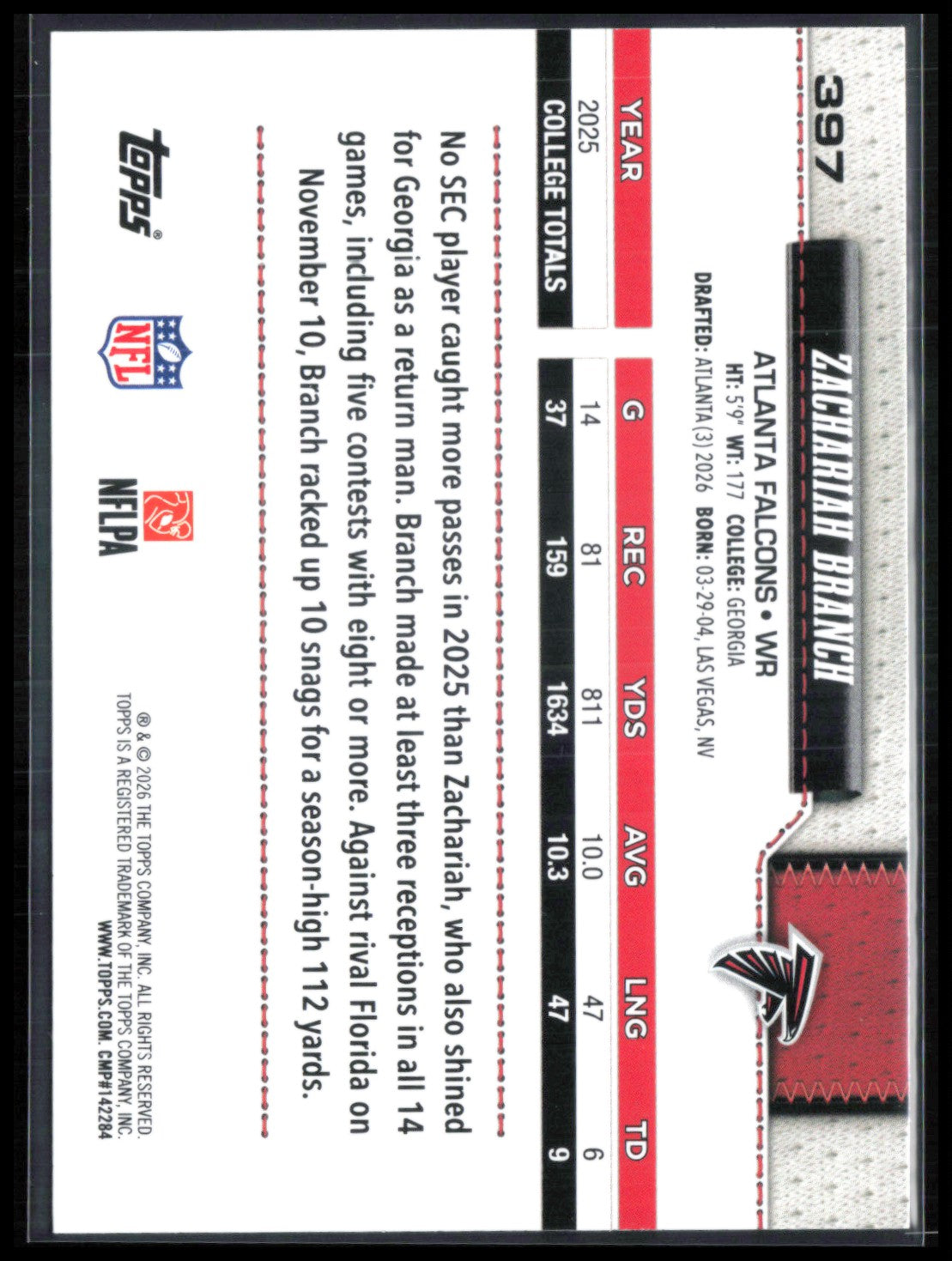 Zachariah Branch RC Pigskin Parallel