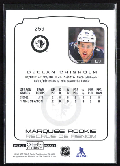 Declan Chisholm RC Marquee Rookie