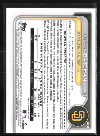 Boston Bateman 1st Bowman Sapphire