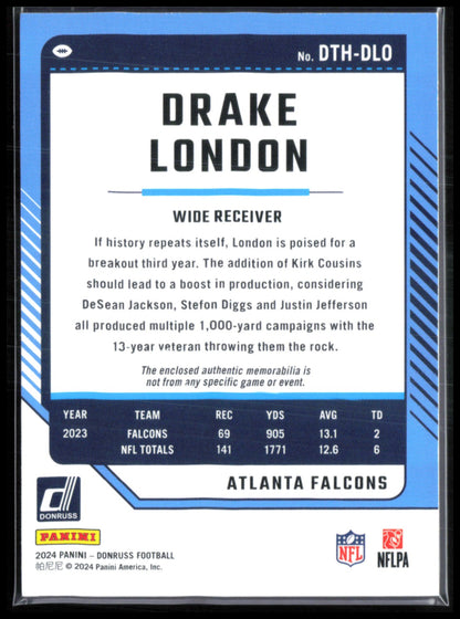 Drake London Mem Donruss Threads