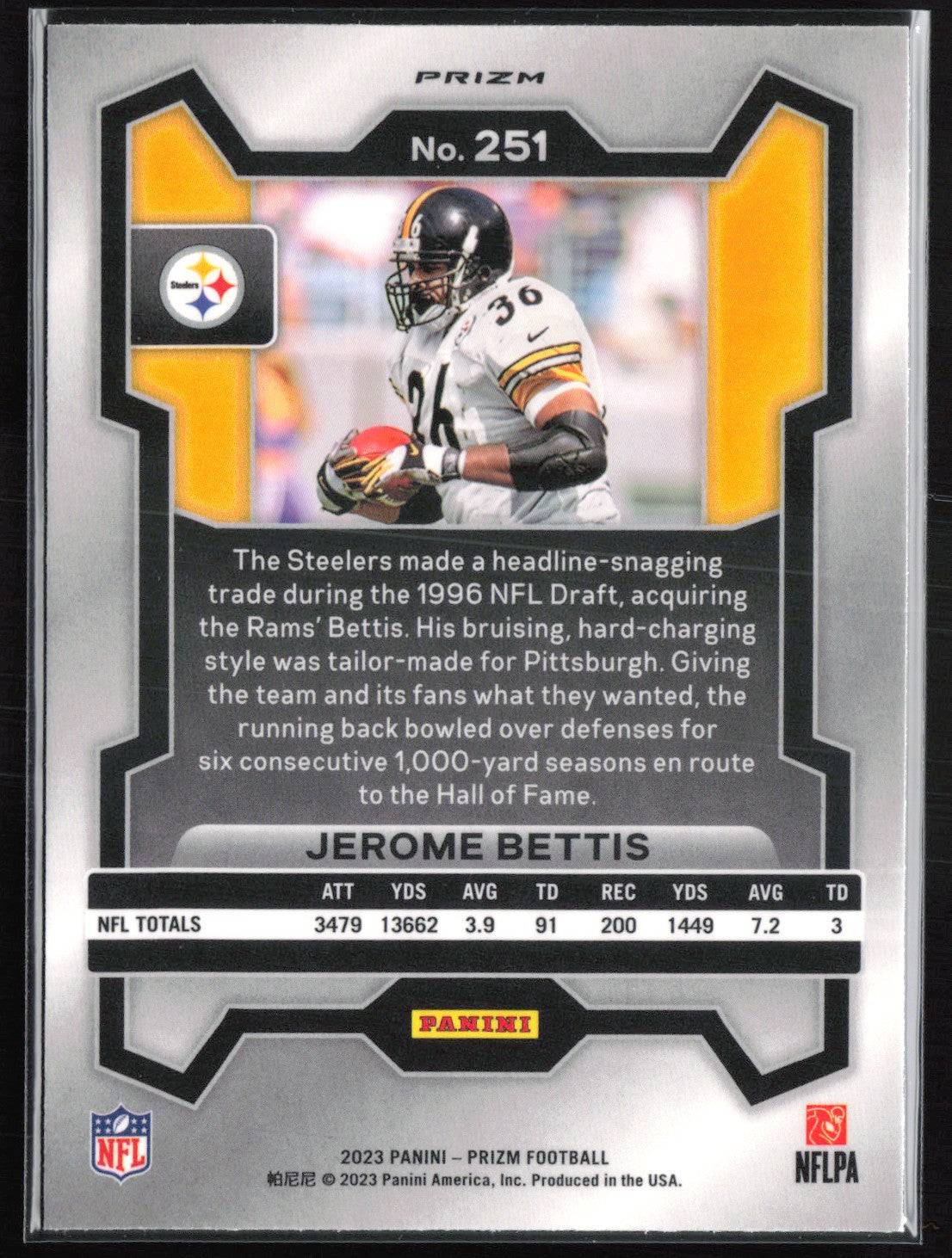 Jerome Bettis Silver Prizm