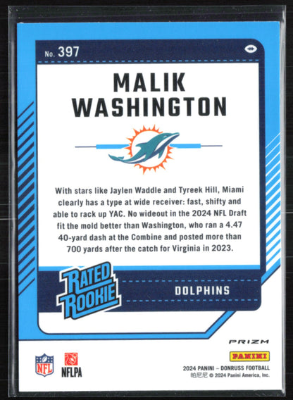 Malik Washington RC Pink Holo