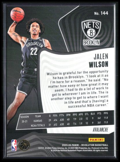 Jalen Wilson RC Avalanche