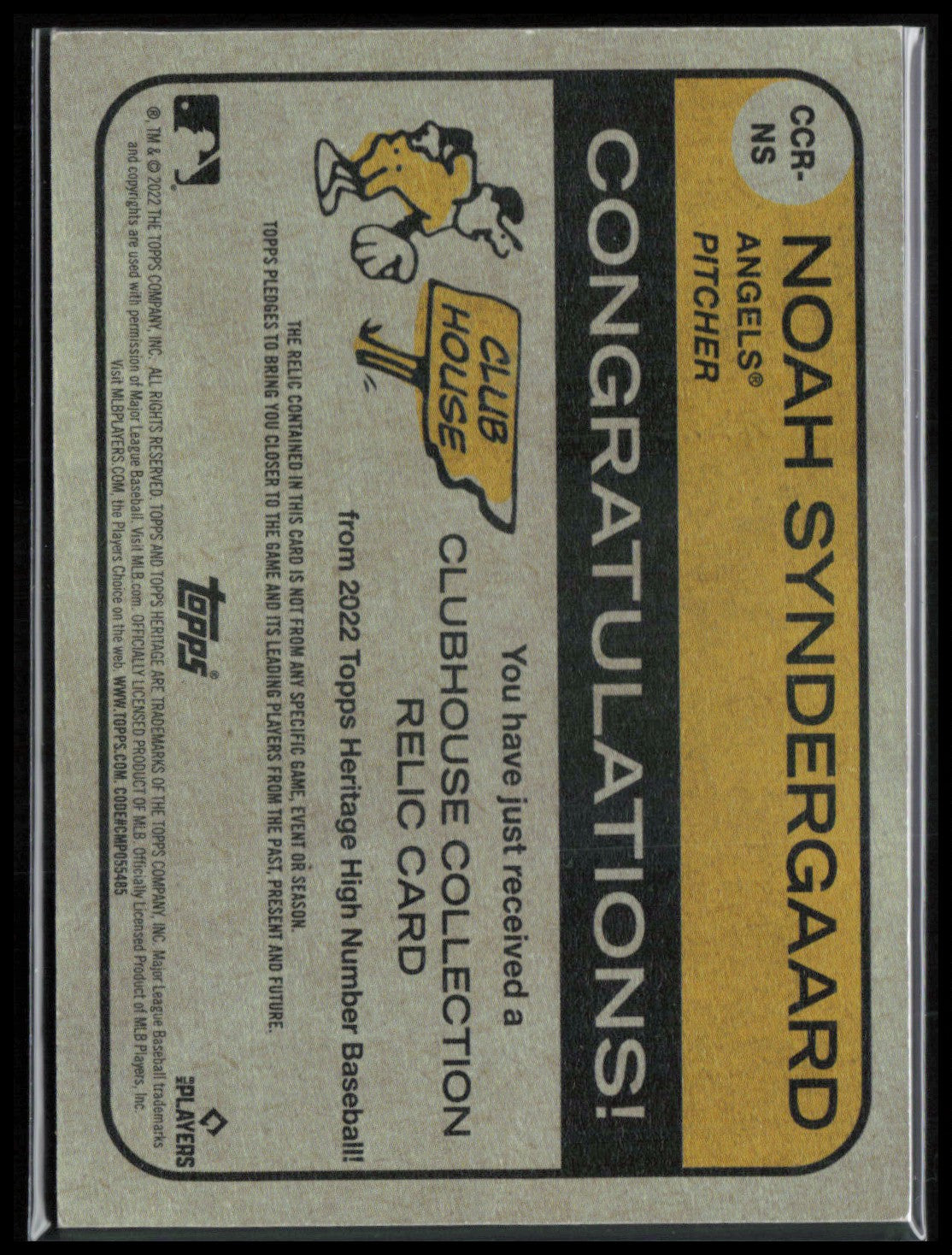 Noah Syndergaard Game-Used Relic