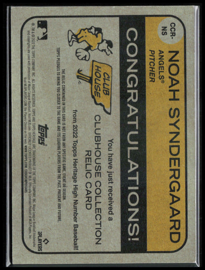 Noah Syndergaard Game-Used Relic