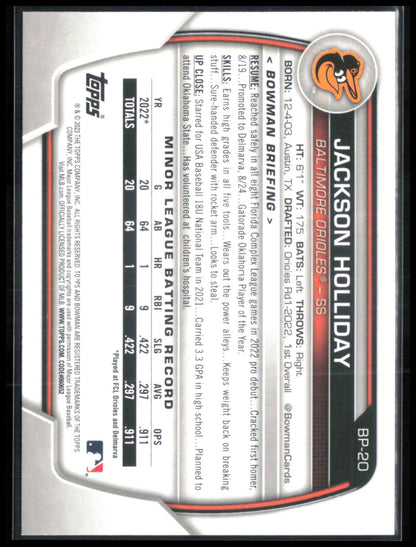 Jackson Holliday Prospect