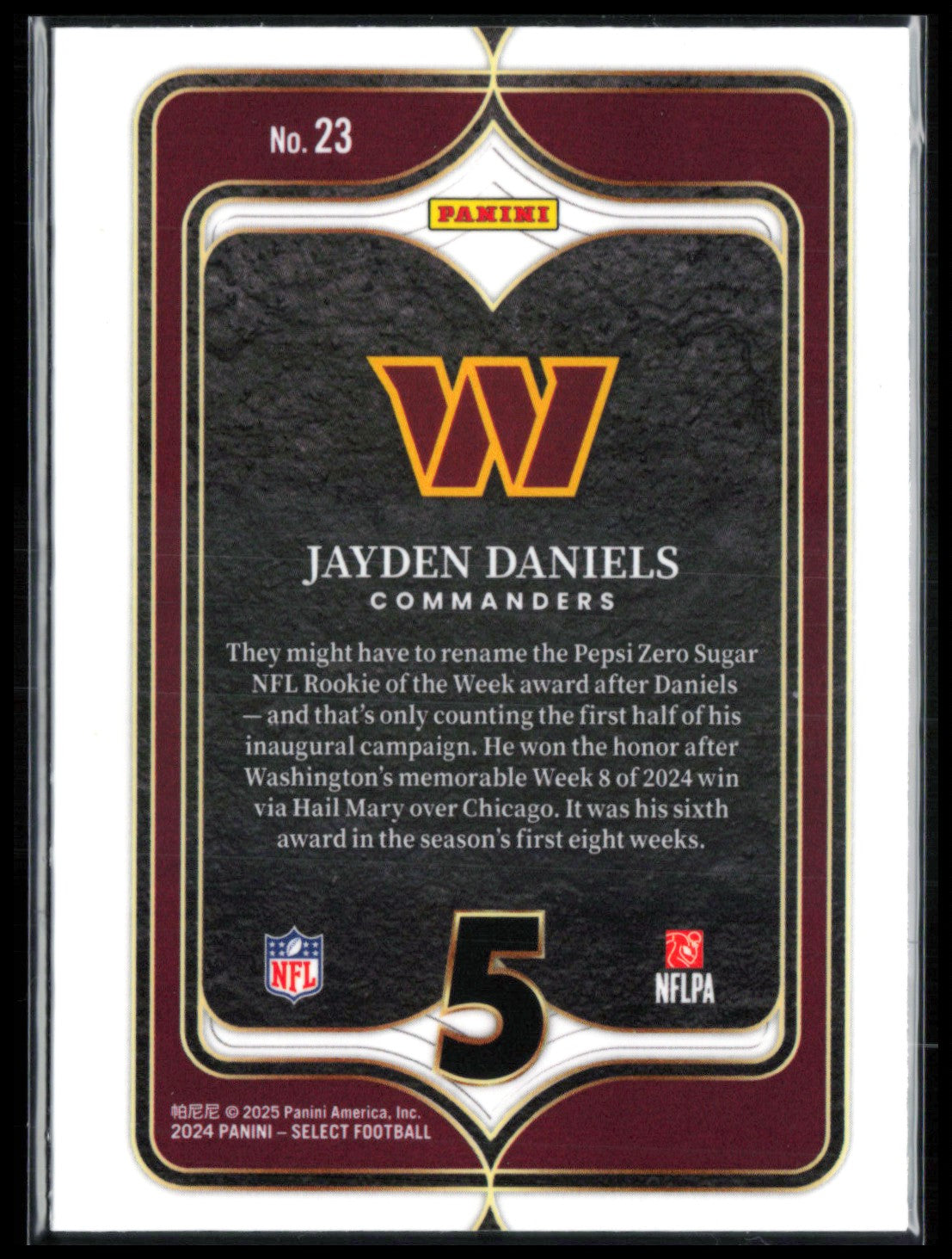 Jayden Daniels RC Numbers