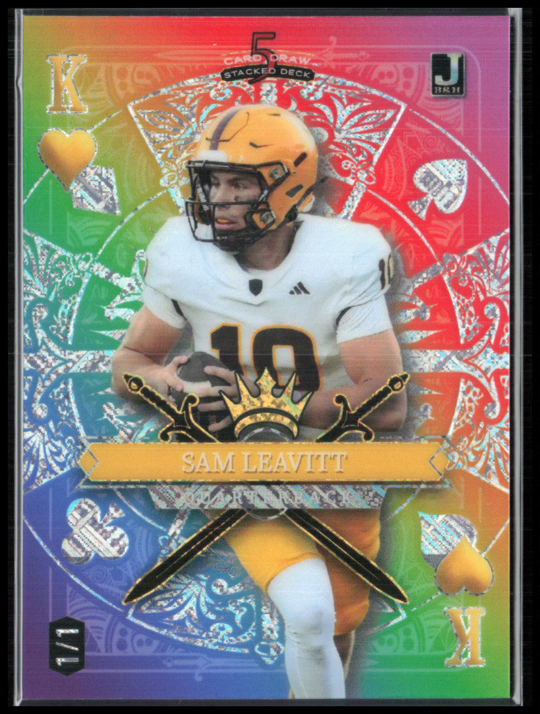 Sam Leavitt 1/1 King of Hearts 2024 Wild Card