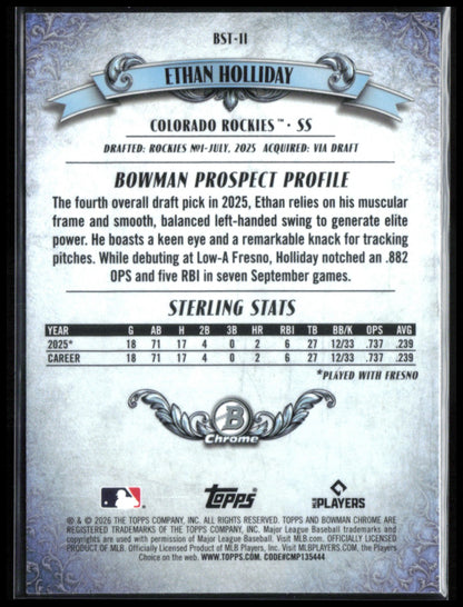 Ethan Holliday Bowman Sterling Prospects