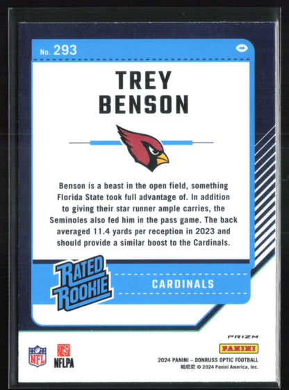 Trey Benson RC Green Velocity