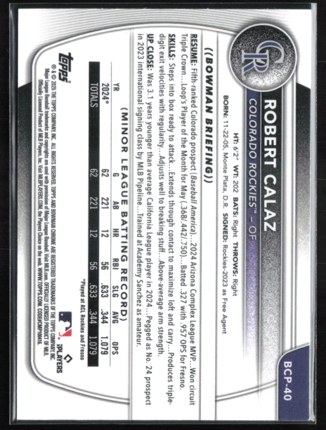 Robert Calaz Reptilian Prospect