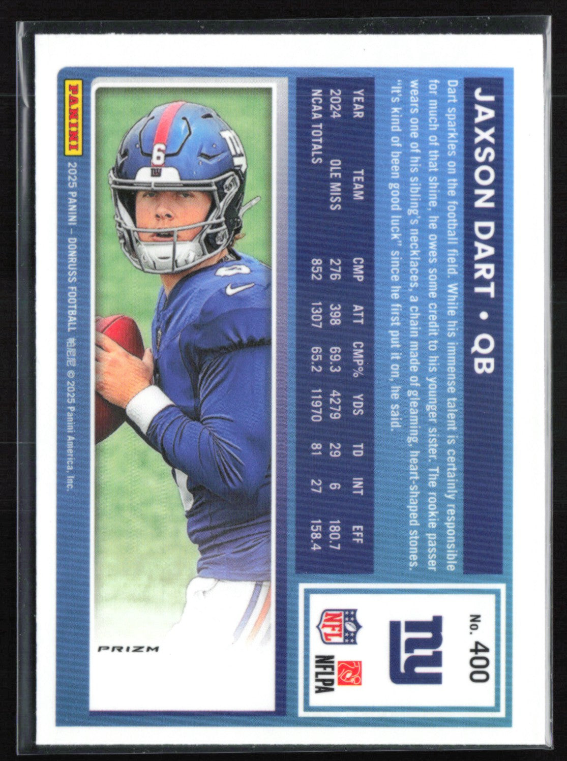 Jaxson Dart RC Pink Holo Optic Rated Rookie