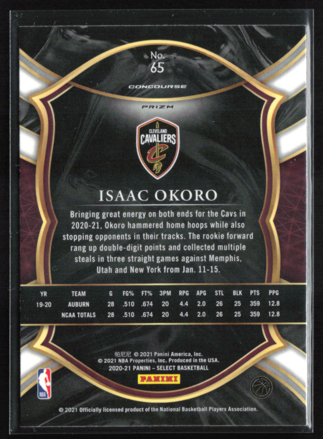 Isaac Okoro RC Tri-Color Shock