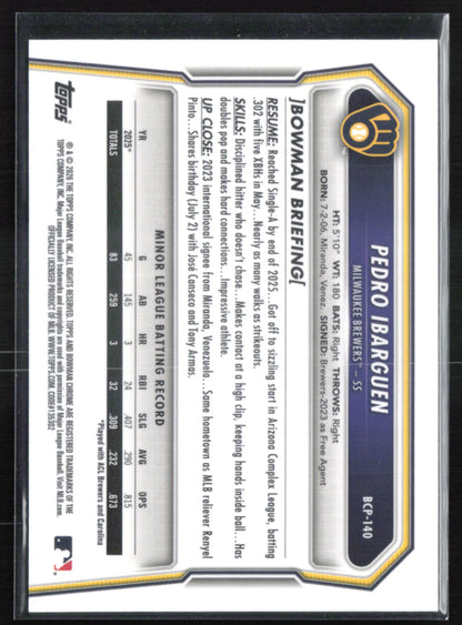 Pedro Ibarguen 1st Bowman Reptilian Refractor