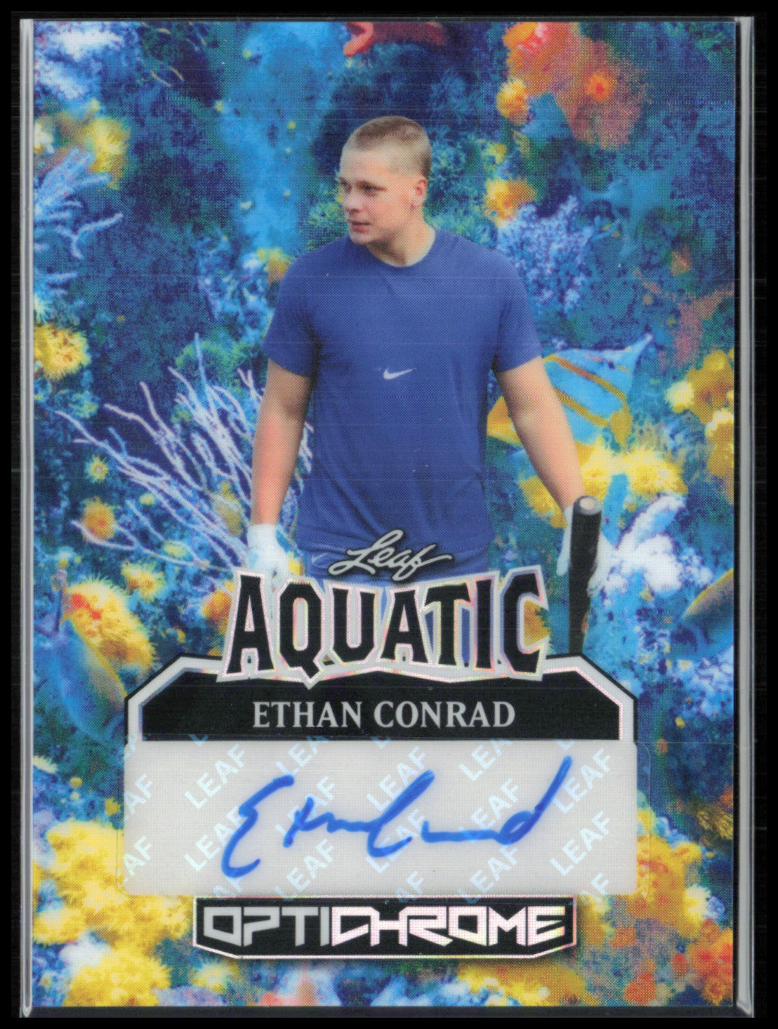 Ethan Conrad 1/1 Auto 2025 Leaf Aquatic