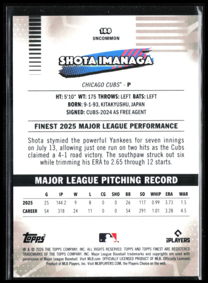 Shota Imanaga Green Mini Diamond /99 Uncommon