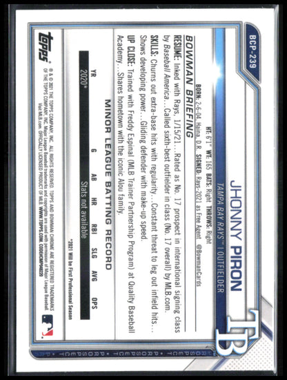 Jhonny Piron 1st Bowman Mojo