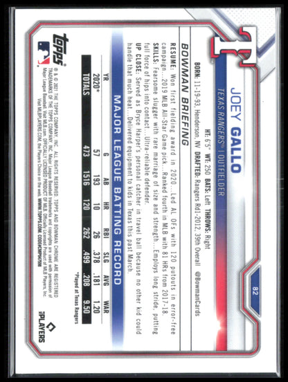 Joey Gallo Green Refractor /99