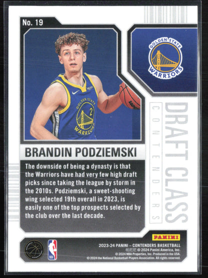 Brandin Podziemski RC Draft Class