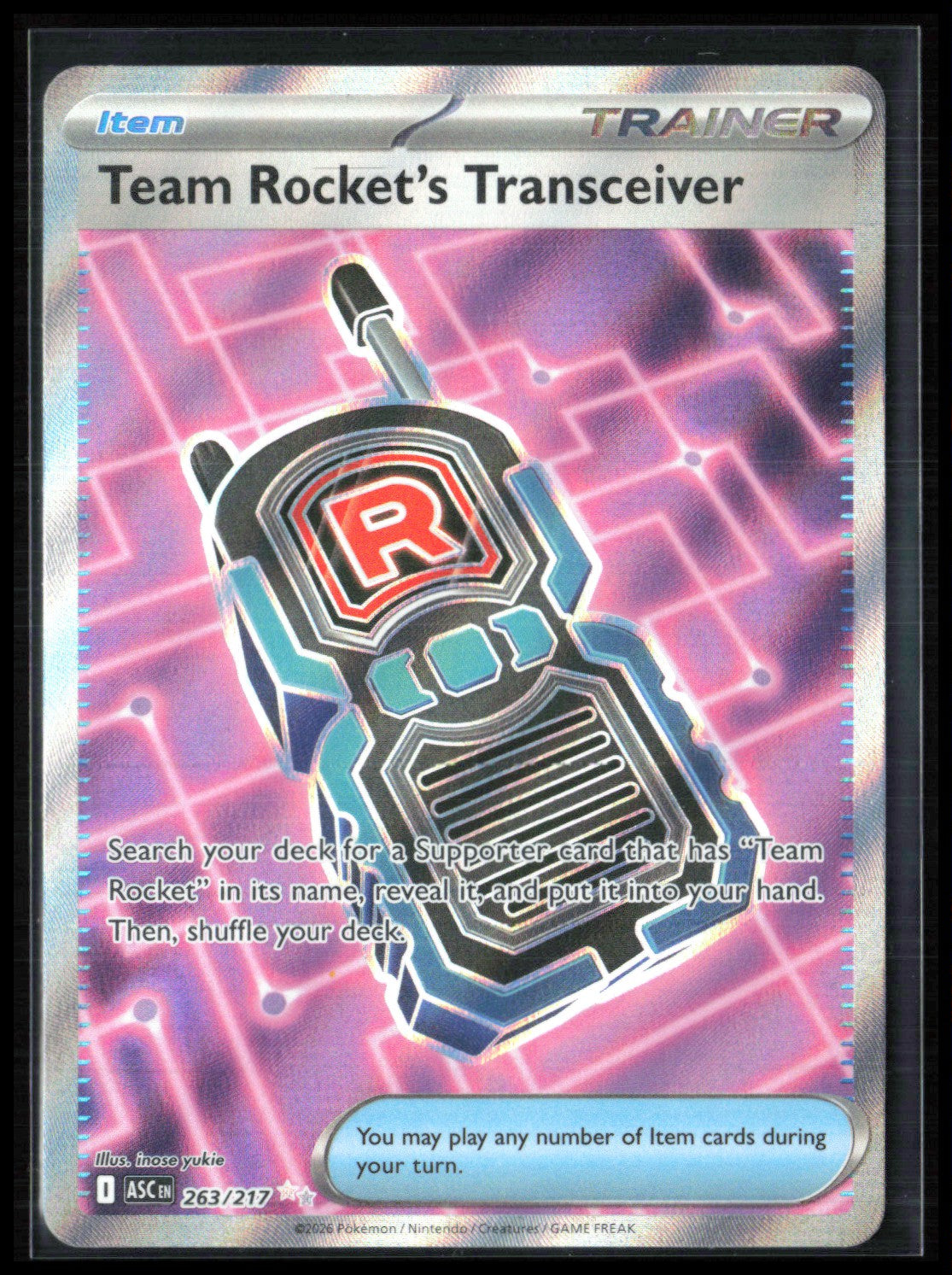 Team Rocket's Transceiver - 263/217 Ultra Rare Ascended Heroes