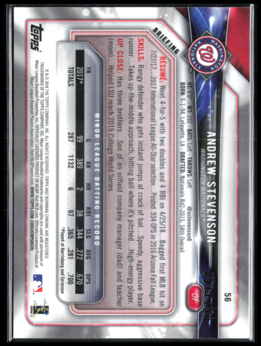 Andrew Stevenson RC Purple /250