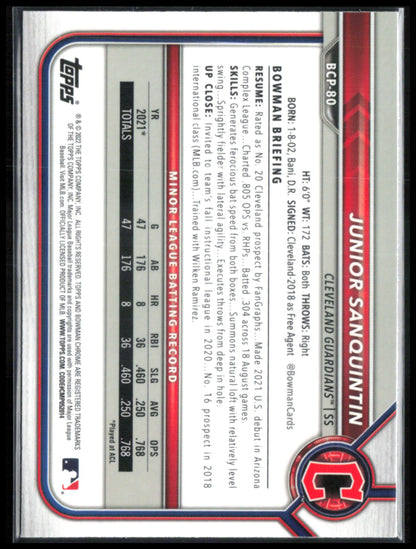 Junior Sanquintin 1st Bowman Mojo