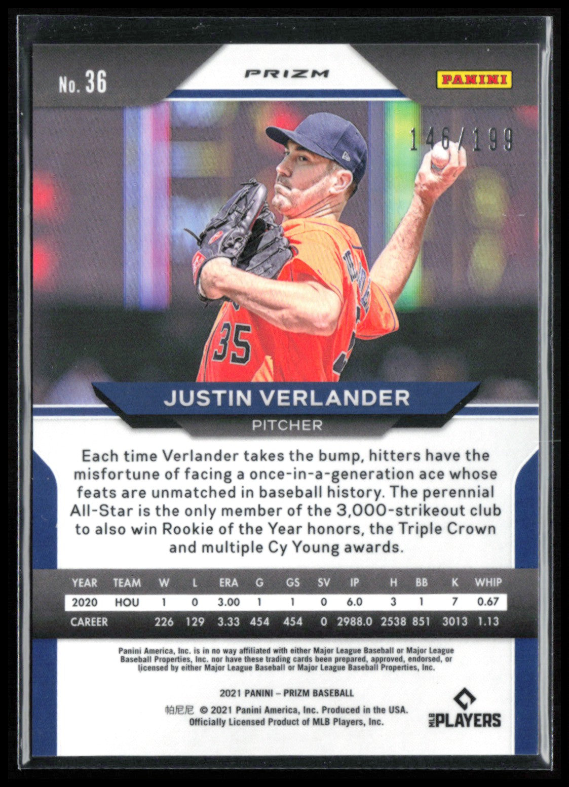 Justin Verlander Blue Mojo /199