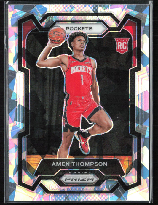 Amen Thompson RC Cracked Ice 2023-24 Prizm