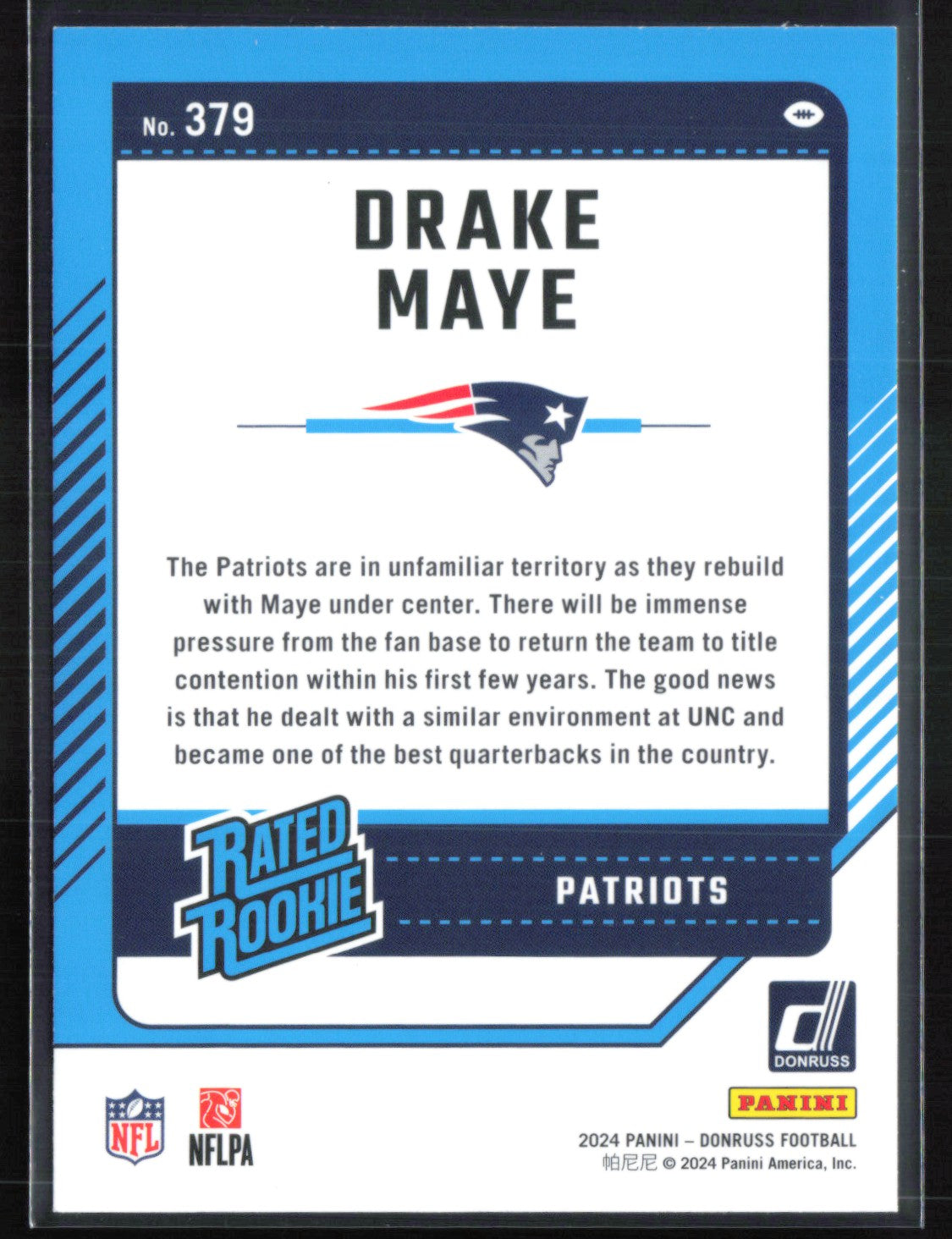Drake Maye RC Rated Rookie