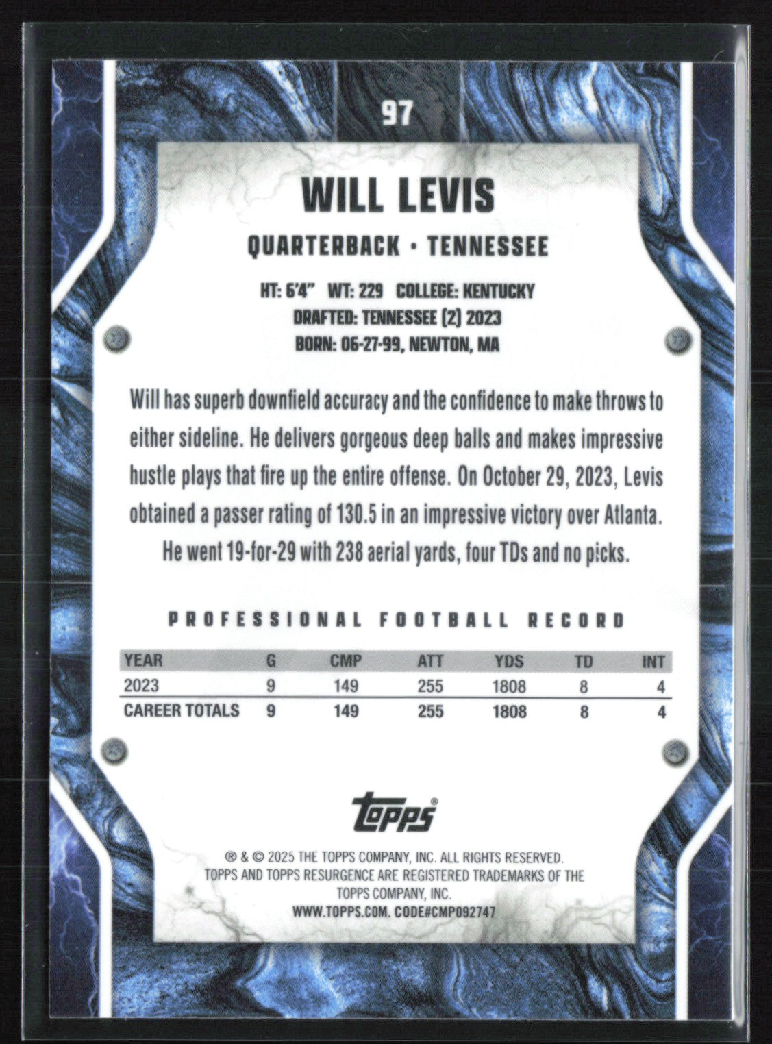 Will Levis Pink Blue