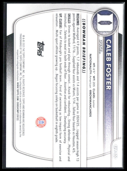 Caleb Foster 1st Bowman