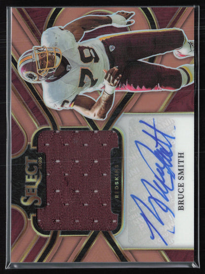 Bruce Smith Patch Auto /49 2025 Panini Select Signature Swatches Copper