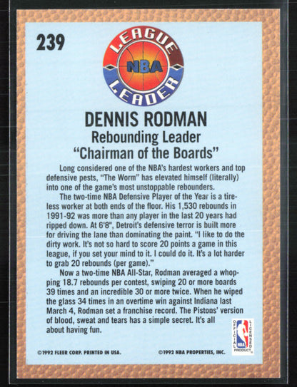 Dennis Rodman 1992 Fleer