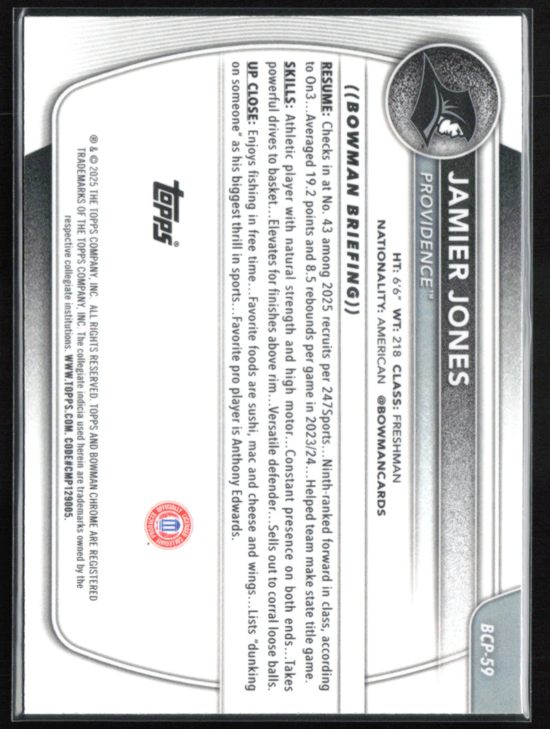 Jamier Jones 1st Bowman Mojo