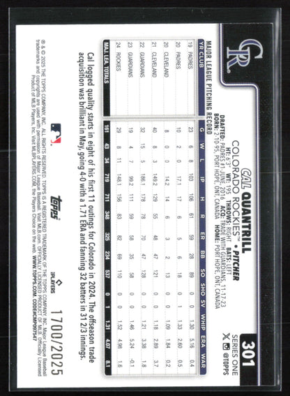 Cal Quantrill /2025