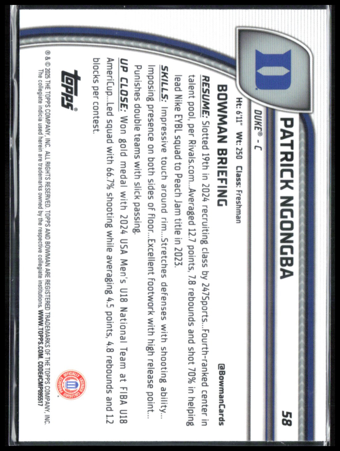 Patrick Ngongba 1st BOwman Green Shimmer