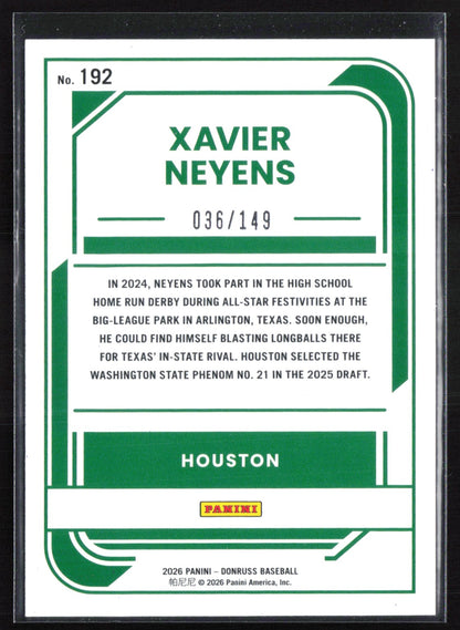 Xavier Neyens Rated Prospect Blue Foil