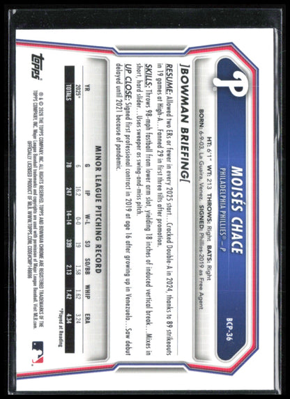 Moises Chace 1st Bowman Mojo