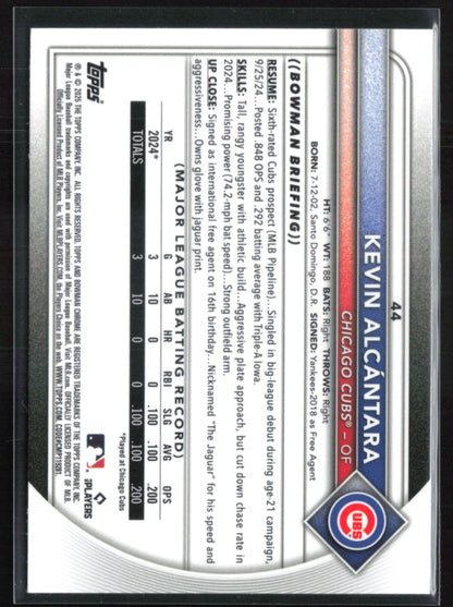 Kevin Alcantara RC Red Rookie Logo