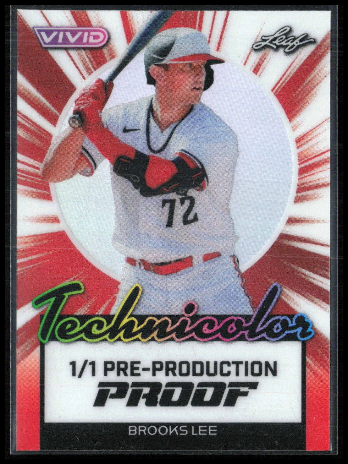Brooks Lee 1/1 Pre-Production Proof Leaf Technicolor
