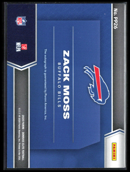 Zack Moss RC Auto Pen Pals 2020 Donruss Elite