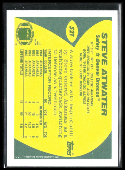 Steve Atwater 1989 Topps Traded