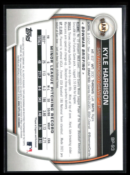 Kyle Harrison 1st Bowman