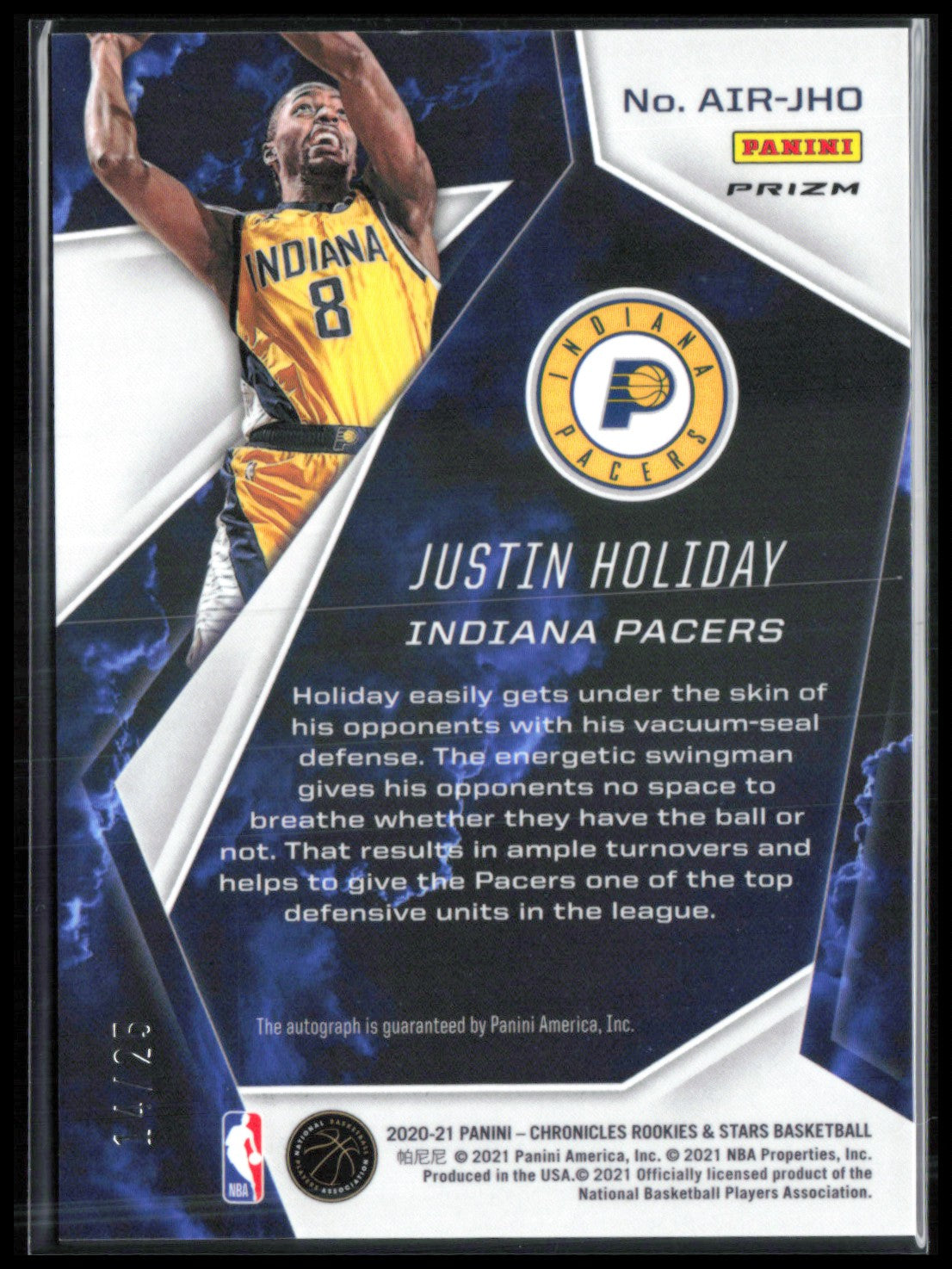 Justin Holiday Auto Blue /25 Airborne