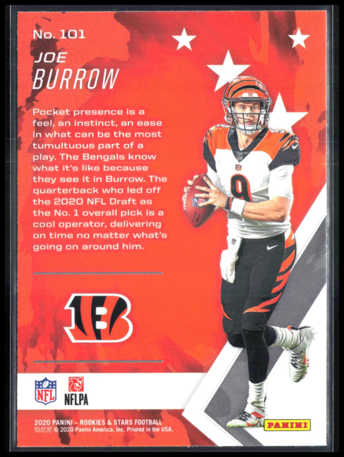 Joe Burrow RC 2020 Rookies & Stars
