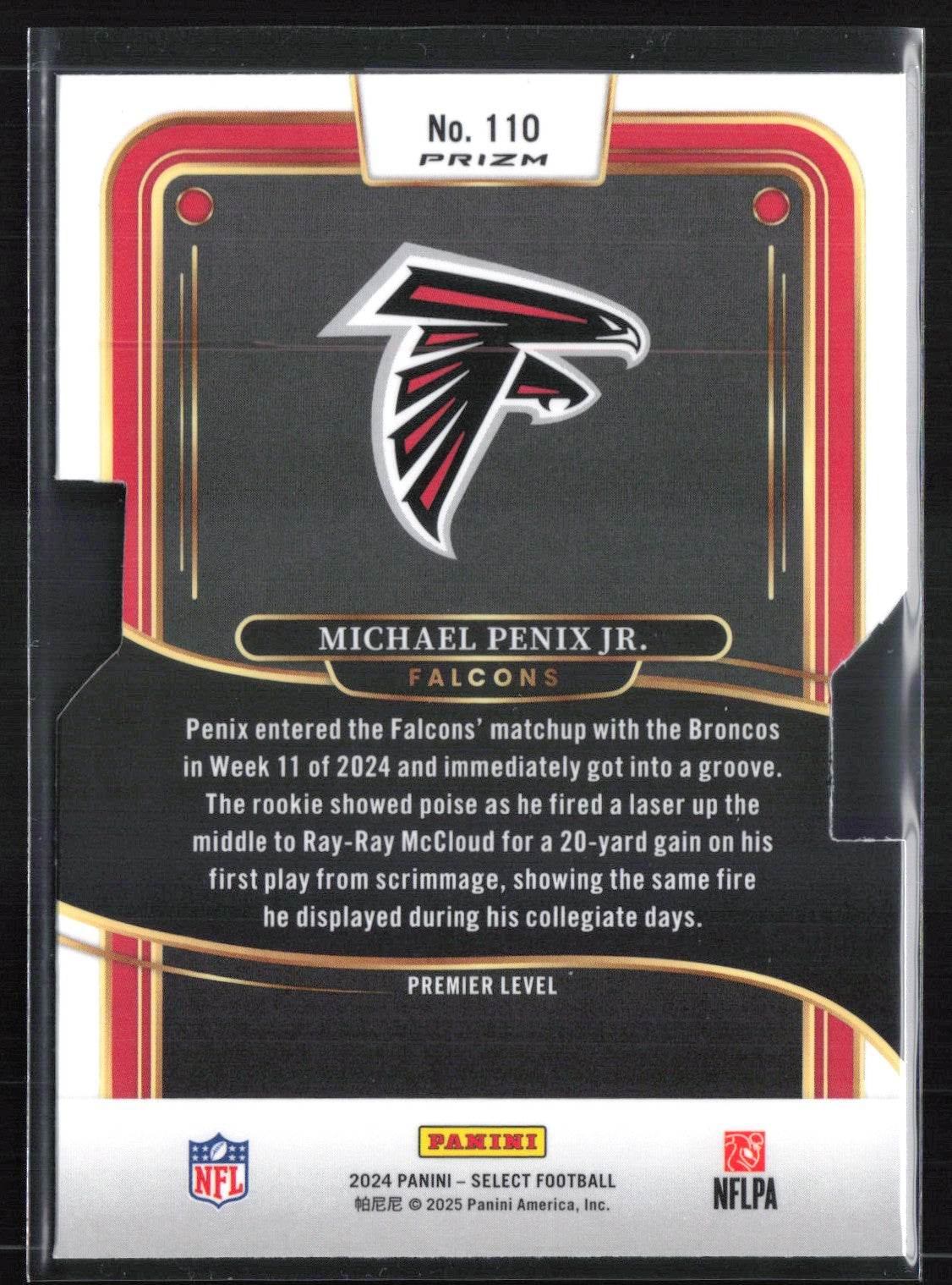 Michael Penix Jr. RC Silver Die-Cut Premier Level