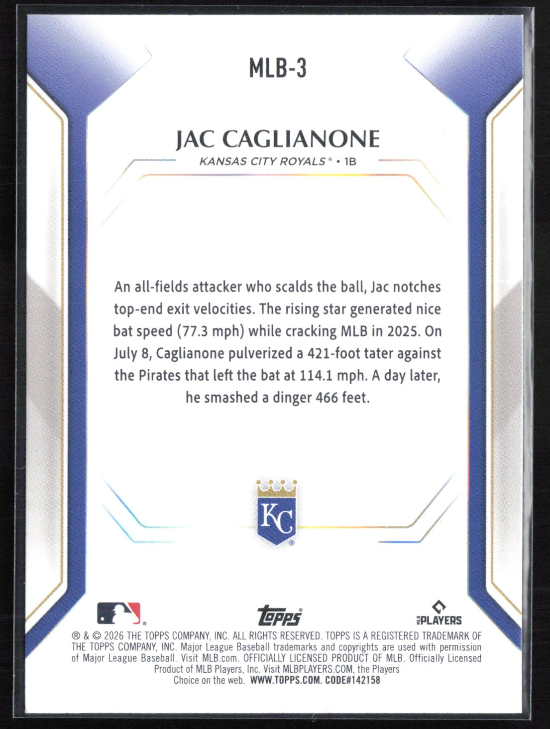 Jac Caglianone RC Collector's Kit