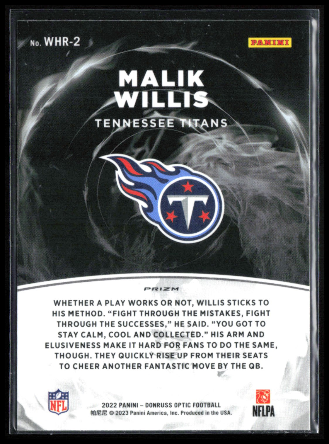 Malik Willis RC White-Hot Rookies