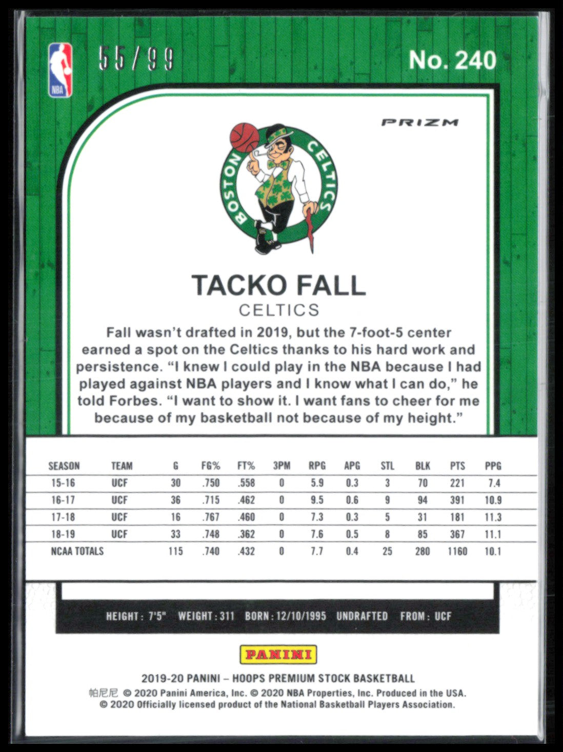 Tacko Fall RC Blue Mojo