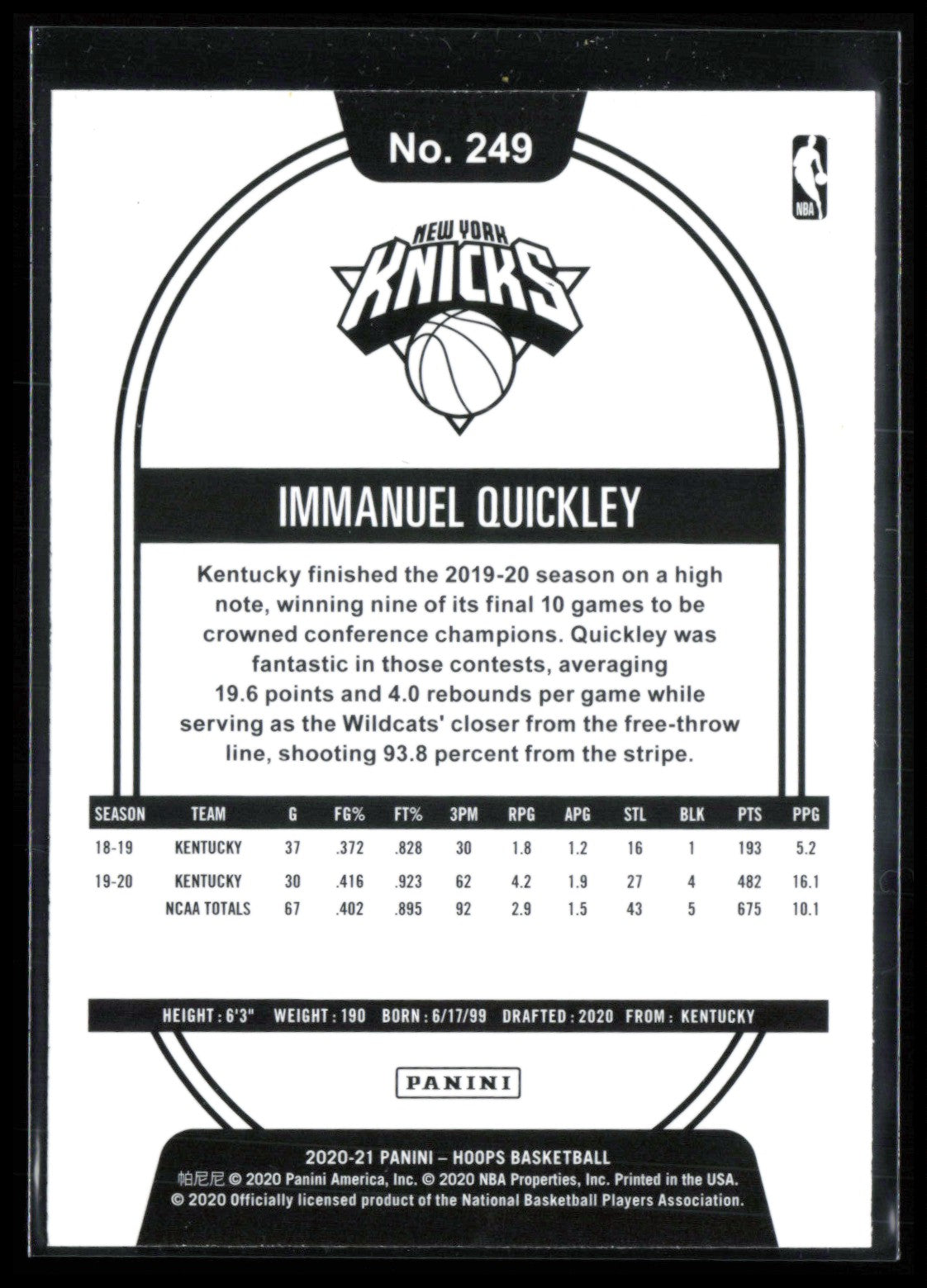 Immanuel Quickley RC